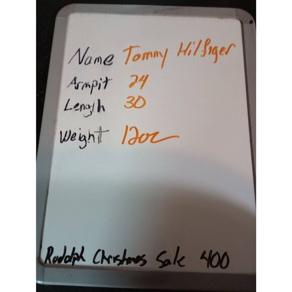 Tommy Hilfiger Shirt Men's Large Red Gray Button Front Long Sleeve - Picture 9 of 9